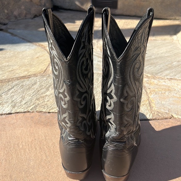 JUSTIN COWBOY BOOTS MENS 8.5 - Picture 4 of 9